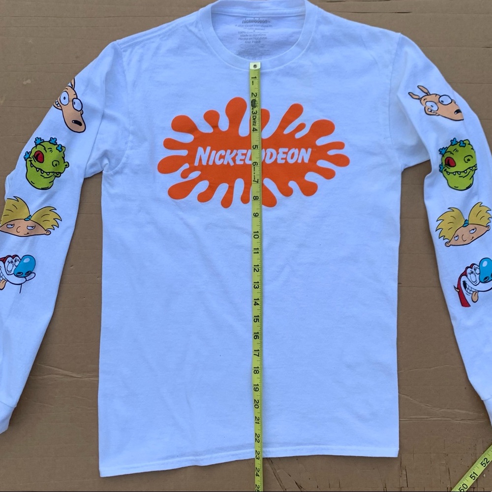 Nickelodeon long sleeve Tee, hey Arnold/ Ren (no stimpy) prints down the sleeves - Picture 5 of 6
